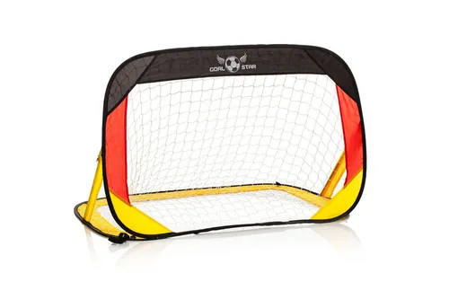 Goal Star Pop-Up Fußball Tor Deutschland - Selbstaufrichtendes 2er Set - Fußballtore, selbstaufrichtendes Design für schnellen Aufbau, ideal für den Sportspaß im Garten oder beim Training.