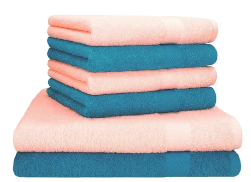 Betz Handtuch Set 6 Stück Palermo 2x Liegetücher 70x140 cm 4x Handtücher 50x100 cm, 100% Baumwolle