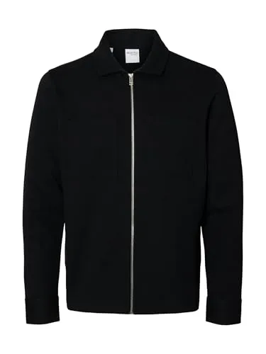 Selected Homme Herren Sweatjacke mit Reißverschluss - Stylische Sweatjacke für Herren, aus 60% Bio-Baumwolle und 40% recyceltem Polyester, ideal für lässige Looks und angenehmen Tragekomfort.