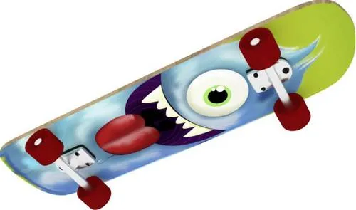NSP Skateboard Cyclops mit LED Rädern - Cruiserboard mit leuchtenden LED-Rädern, 9-lagigem Ahornholz und ABEC 7 Kugellagern. Ideal für Kinder ab 5 Jahren, max. Tragkraft 100 kg.