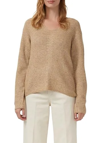s.Oliver Strickpullover im Relaxed Fit mit V-Ausschnitt - Weicher Strickpullover aus Woll- und Baumwollmix im Relaxed Fit. Ideal für entspannte Tage, mit elegantem V-Ausschnitt und langen Ärmeln.