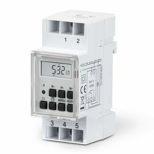 Digitale Zeitschaltuhr für Hutschiene | Einbau Zählerschrank oder Schaltschrank