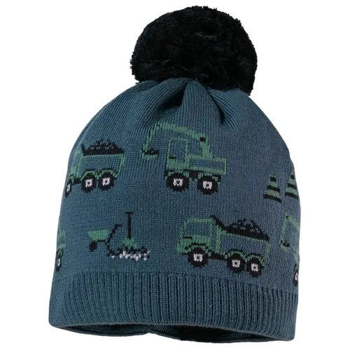 maximo - Mini Boy's Mütze mit Pompon - Mütze Gr 47-49 cm blau