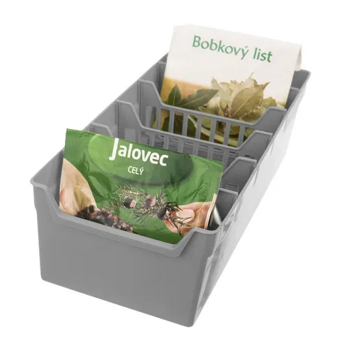 ORION Organizer für GEWÜRZE Tüten Gewürzbehälter Küchenorganizer GRAU