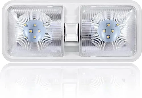12V LED-Innenbeleuchtung mit 600LM und Schalter - Neutralweiß 4500K, 8W, für Wohnmobile, Boote, Anhänger - Set aus 1