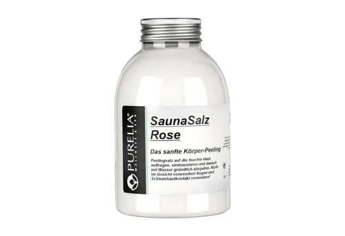 Purelia Sauna-Aufgussset PURELIA Sauna Salz Rose 650g Peelingsalz Sauna Salz Peeling