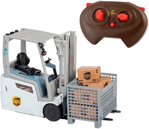 Happy People 34450 HP RC UPS Jungheinrich 1:16 Gabelstapler - RC-Modelle, detailgetreues 1:16 Modell mit 2,4 GHz Fernsteuerung für aufregende Spielmöglichkeiten und realistische Einsätze.