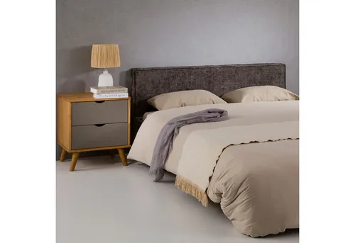 IDIMEX Kopfteil YOLAN 120 cm - Modernes Headboard in Grau - Bettkopfteile mit strapazierfähigem Chenille-Stoffbezug, ideal für gemütliche Schlafzimmer. Die bequeme Polsterung sorgt für extra Komfort und ein modernes Design.