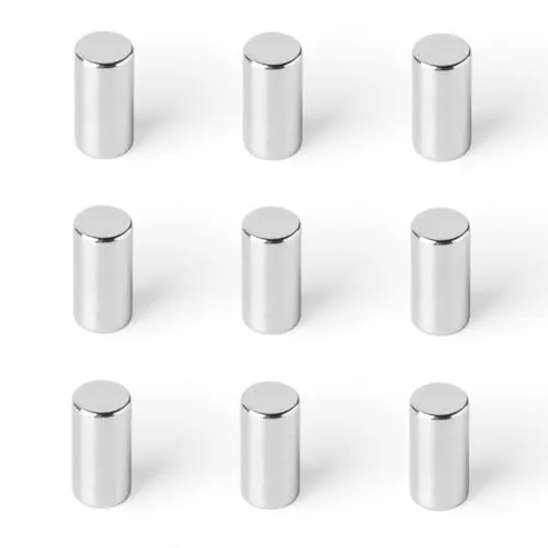 Strong Magnets Neodym Magnet - Rund 5 x 10 mm - 10 Stück - Extra stark, hält bis 1 KG - Für Magnettafel, Kühlschrank, Whiteboard, Pinnwand, Büro