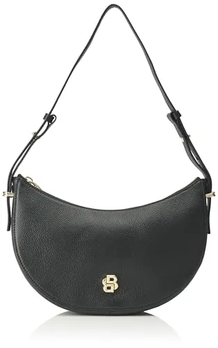 BOSS B Icon Schultertasche schwarz 50547705-001 - Handtaschen aus genarbtem Rindsleder in elegantem Schwarz, ideal für stilvolle Auftritte und täglichen Gebrauch.