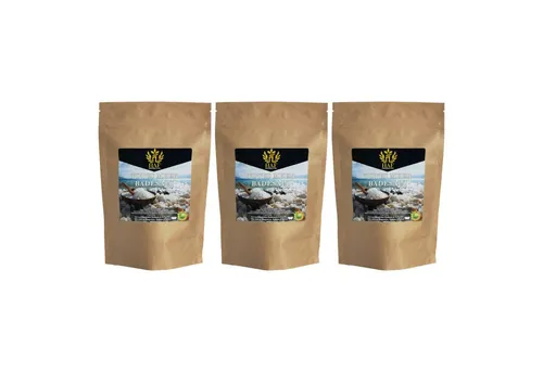 HAF – Premium Totes Meer Badesalz aus Jordanien (3 x 1 kg) - Naturreines Badesalz für Wellness und Körperpflege. Reich an Mineralien zur Unterstützung der Hautpflege und für ein entspannendes Badeerlebnis.