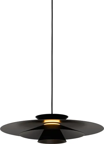 Qazqa Pendelleuchte Pauline – Elegante LED Deckenleuchte in Schwarz
