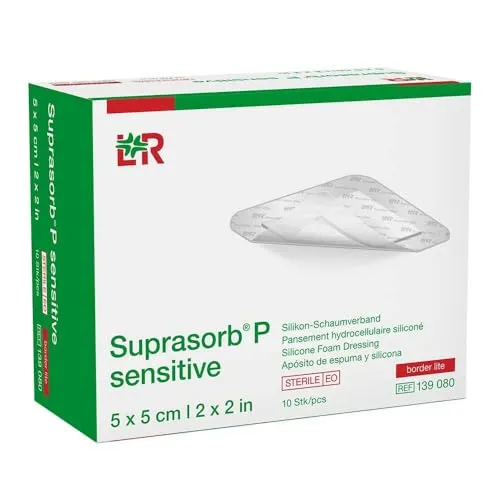 Suprasorb P sensitive PU-Schaumverband 5x5cm, 10 Stück