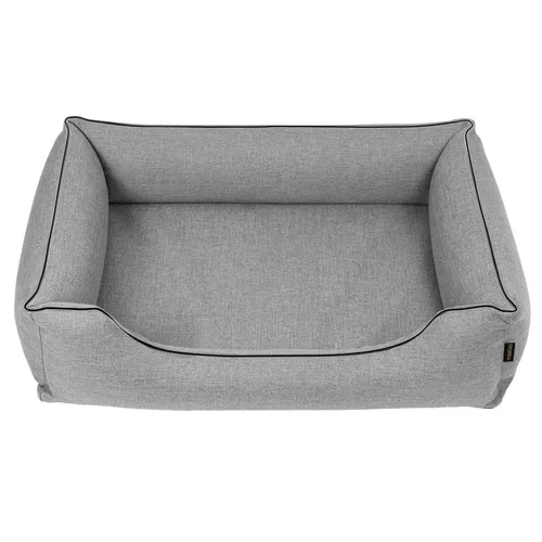 Hundebett Haustierbett 65x50cm Grau - Bequemes Hundesofa für kleine Hunde, mit abnehmbarem und waschmaschinenfestem Bezug für einfache Pflege.