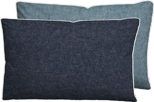 biberna Melange-Flanell Bettwäsche 0840500 MELANGE UNI color: blau, size: 1x 40x60 cm