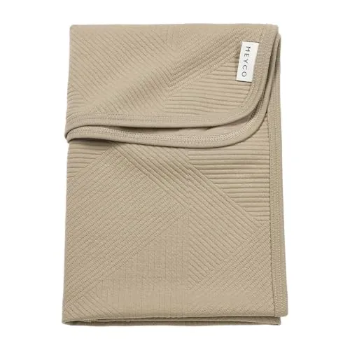 MEYCO Babydecke 100x150cm Jacquard Kuscheldecke Pure Taupe