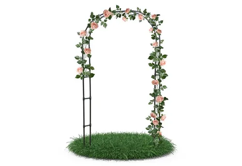 Gartenwelt Riegelsberger Rosenbogen Rosenbogen schwarz 240 cm hoch und 30 cm tief Torbogen Rankhilfe