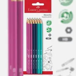 Faber-Castell Bleistift 1111 HB bunt 12x in Blisterkarte