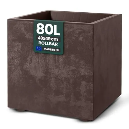 Kreher XL Pflanzkasten Millennium 80 Liter in braun von Kreher