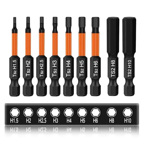 Stück Hex Sechskant Schraubendreher 50mm Lang Bits Set, 1/4