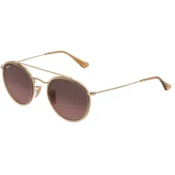 Ray-Ban RB3647N Unisex-Sonnenbrille - Stilvolle Metall-Gestell in Gold - Sportbrillen mit rundem Design, ideal für trendbewusste Looks und optimalen UV-Schutz.