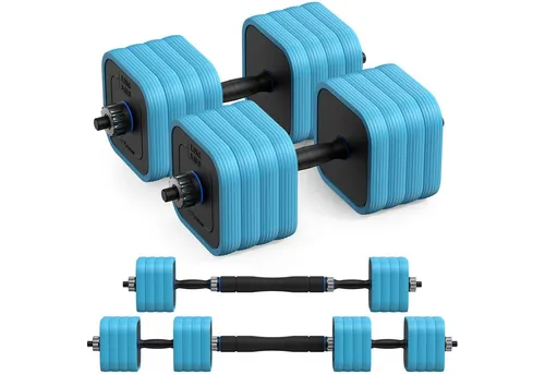 3-in-1 verstellbares Hantel-Set – Kurzhantel & Langhantel