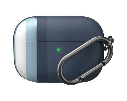 KeyBudz Kopfhörer-Schutzhülle Hybrid Shell Schutzhülle für AirPods Pro mit Karabinerhaken, stoßfest, kratzfest