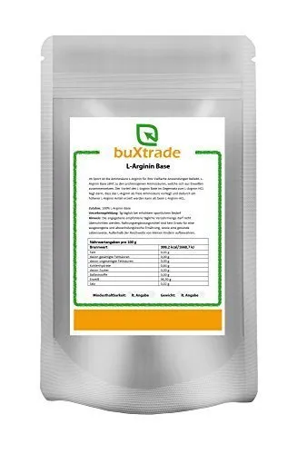 kg L-Arginin Base Pulver | reine Aminosäure | Hochdosiert | Nahrungsergänzungsmittel | Ohne Zusatz | 2kg 2 x 1