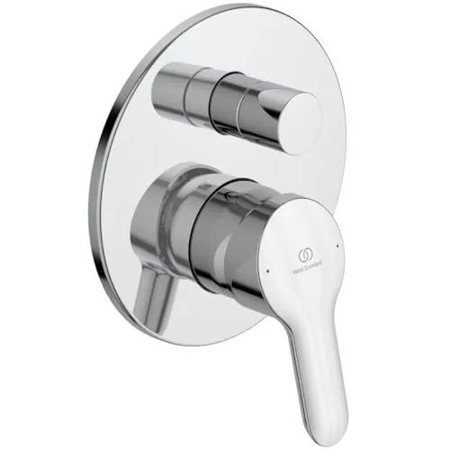 Ideal Standard Alpha Unterputz Einhebelmischer verchromt - Armaturen: Hochwertiger Einhebelmischer für Zwei-Wege-Duschen, inklusive langlebiger 47 mm Kartusche und EKO-System für Wasser- und Energieeinsparung.