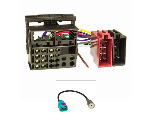 tomzz Audio Radio Anschluss Montage Set für VW Radios - KFZ-Adapter für VW RCD Serie, ermöglicht einfachen Einbau von Quadlock-Radios in Fahrzeuge mit ISO-Anschluss.