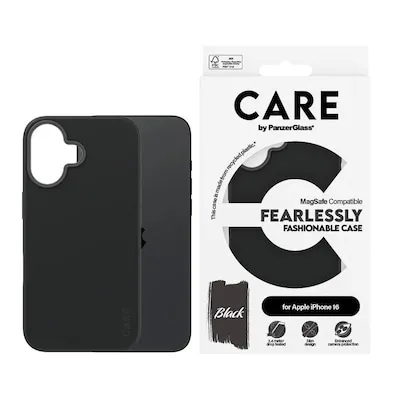 CARE by PanzerGlass Fashionable Case Schwarz m. MagSafe iPhone 16