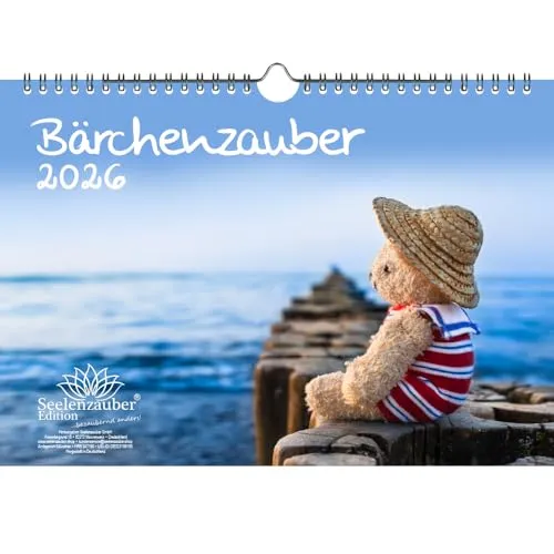 Bärchenzauber DIN A4 Kalender für 2026 Teddy und Bärchen - Seelenzauber
