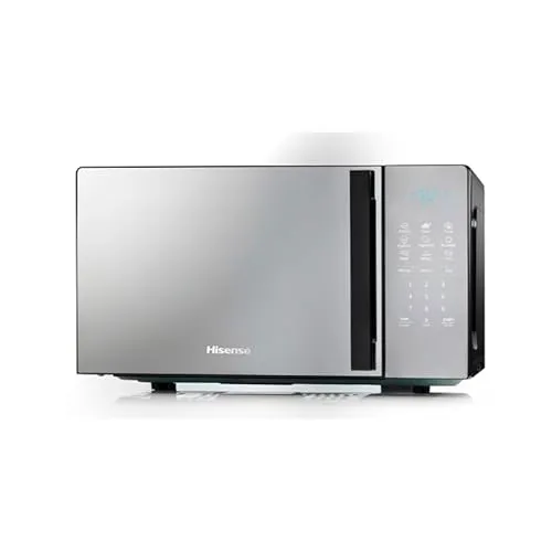 Hisense H20MOMBS4HG Mikrowelle 20 l - Mikrowelle mit 9 Funktionen, 700 W und stilvoller Spiegelfarbe – ideal für moderne Küchen mit kinderfreundlichem Blockiersystem.