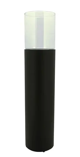 KUHEIGA Windlichtsäule mit Glas schwarz - Laterne für drinnen und draußen, 80cm hoch und vielseitig dekorierbar mit Kerzen oder Blumen - ein eleganter Blickfang für Ihr Zuhause.