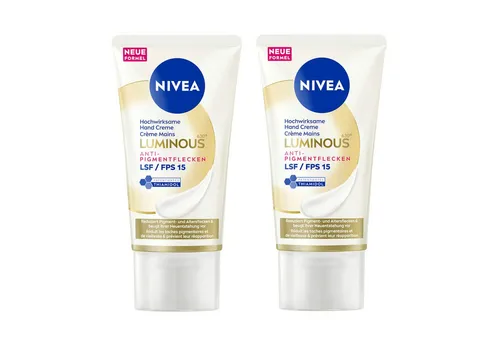 Nivea Handbalsam LUMINOUS630® Anti-Pigmentflecken 2 x Hand Creme Set, 2-tlg., gegen Pigmentflecken