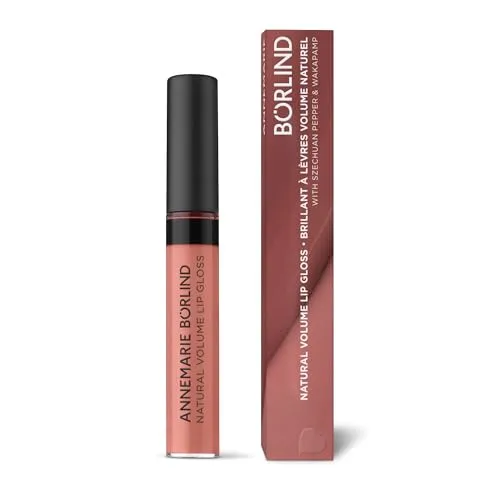 ANNEMARIE BÖRLIND NATURAL VOLUMEN LIP GLOSS NUDE HUG (9,5 ml) - Sichtbare Lippenauffüllung, Faltenreduktion & Definition der Lippenkonturen, Vegan
