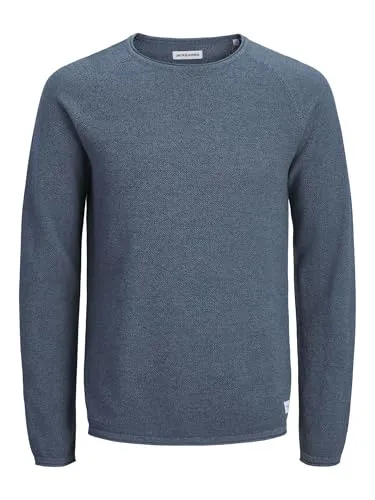 Jack & Jones JJEHILL KNIT CREW NECK NOOS - Rundhalspullover - Stylischer Herren-Rundhalspullover von Jack & Jones mit Strukturstrick. Bequeme Passform und taillenbedeckend, ideal für den täglichen Einsatz. Pflegeleicht und aus 100% Baumwolle.