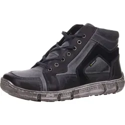 Krisbut Knöchelschnürer in blau, Gr. 45 - Modischer Herren-Knöchelschnürschuh aus weichem, blauem Glattleder mit komfortabler Ausstattung. Der innenliegende Reißverschluss sorgt für einfaches An- und Ausziehen. Ideal für kühle Tage dank warmem Innenfutter und gelenkschonender Dämpfung.