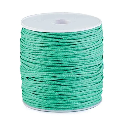 85-100m Gewachste Baumwollschnur 1,5-2mm Baumwollkordel Wachsband Schmuckherstellung