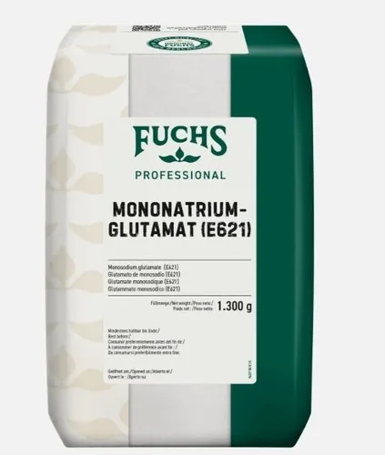 Fuchs Mononatrium-Glutamat (E621) 1300g - Haltbares Gewürz für intensiven Geschmack, ideal für die asiatische Küche und zum Verfeinern von Gerichten.