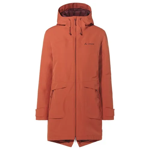 Vaude Women's Skomer Winter Parka III - Komfortabler Winterparka in rot, Gr 40 - Funktionsjacke, wasserdicht und winddicht mit 2-Wege Front-RV; ideal für kalte Tage im Alltag und umweltfreundlich aus 100% recyceltem Polyester.