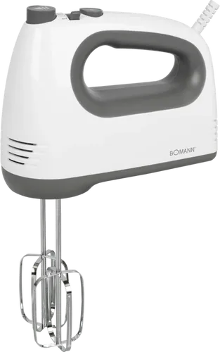Bomann Handmixer HM 6054 CB mit Knethaken und Quirlen - Handmixer mit 5 Geschwindigkeitsstufen und Turbofunktion, spülmaschinengeeignetes Zubehör, ideal für vielseitiges Backen und Kochen.