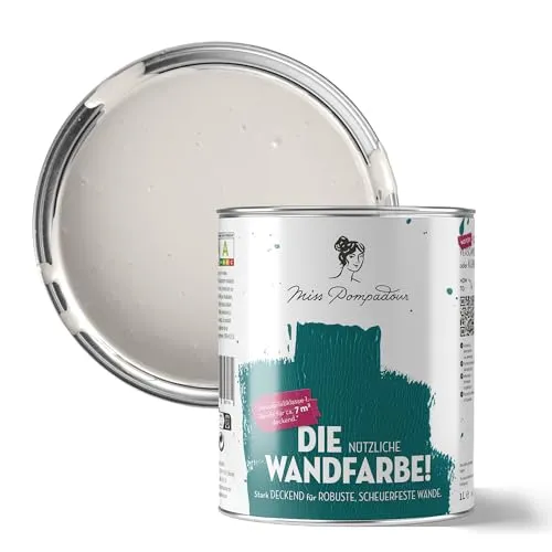 MissPompadour Abwaschbare Wandfarbe Beige mit Kaschmir 1L