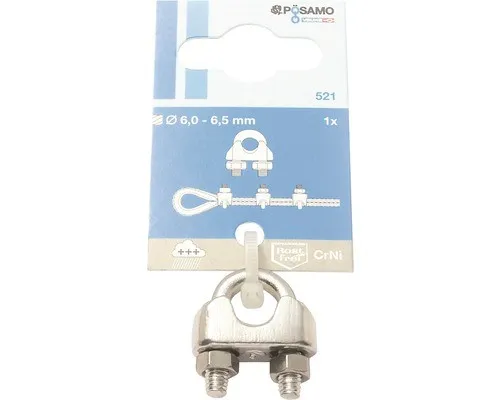Drahtseilklemme V4A für Seile mit Ø 4 mm