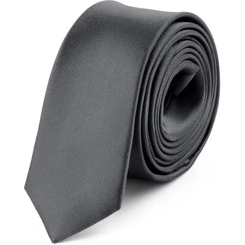 Ladeheid Herren Schmale Krawatte SP-5 (150cm x 5cm, Graphit18)