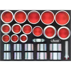 VIGOR Zug- und Druckhülsen Satz V5066 – 26 Werkzeuge