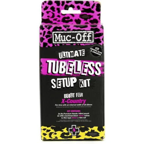 Muc Off Ultimate Tubeless Kit - Fahrradwerkzeuge für Tubeless-Ready Fahrräder, bietet größere Traktion, besseren Schutz vor Löchern und geringeres Gewicht. Ideal für X-Country-Enthusiasten!