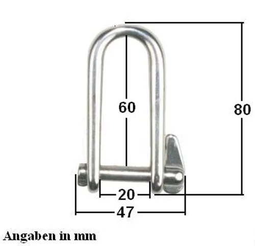 SchÃkel FallenschÃkel Schlüsselschäkel 8mm  Edelstahl ARBO-INOX