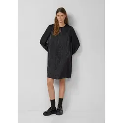 s.Oliver Fließendes Jacquardkleid mit Raffung in schwarz von s.Oliver