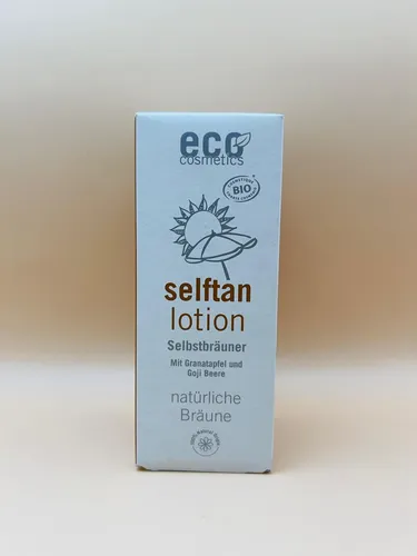 Eco Cosmetics Selbstbräuner - Selbstbräuner für natürliche, streifenfreie Bräune, zieht schnell ein und pflegt mit Granatapfel- und Goji-Beeren-Extrakt. Ideal für alle Hauttypen!